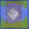 Senza titolo, anni novanta, acrilico e foglia d'argento su tela, cm 30x30