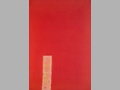 Senza titolo, 1990 ca, acrilico e foglia d'argento su tela, cm 100x70
